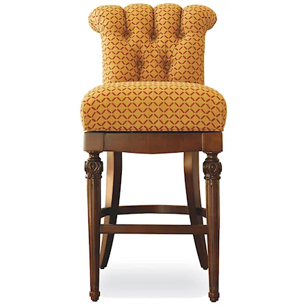 Nicolae Memory Upholstered Swivel Bar Stool